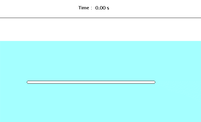 Animated GIF (Zoom) of moving thin plate in Water